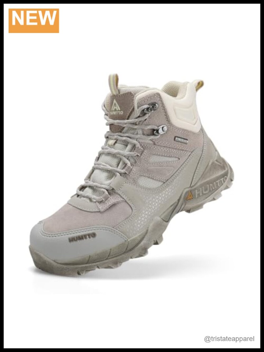Waterproof Mid-Top Hiking Boots Suede Mesh Ankle Support All-Terrain